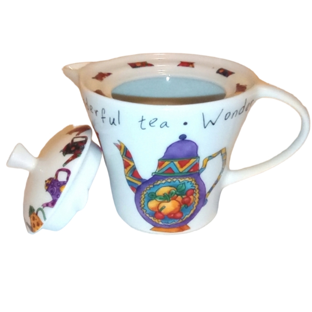 Multiple Choice Teapot with Lid, "Wonderful Teapots" multicolored, tea for one